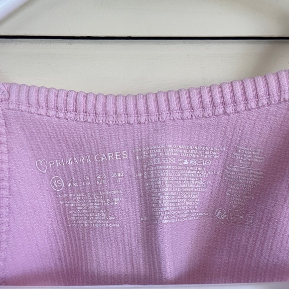 Primark Light Pink Ribbed Crop Top - Picture 3 of 3